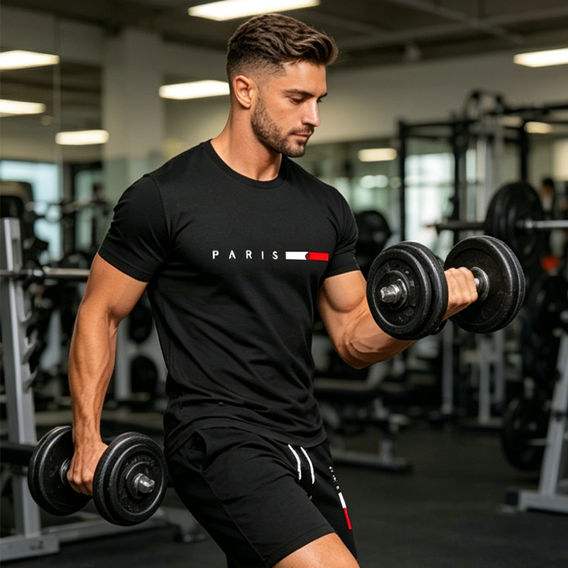 Men's Printed Top & Shorts 2-Piece Set