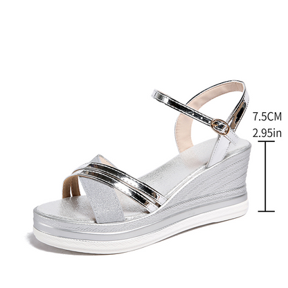 Women's Open Toe Ankle Strap Wedge Sandals