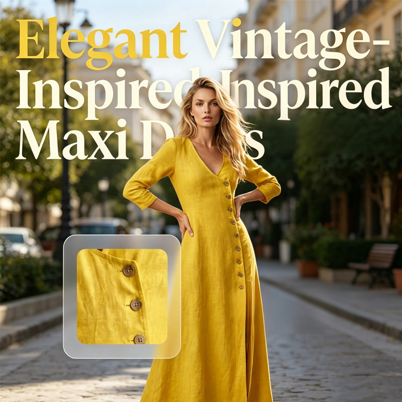 Vintage-Inspired Long Sleeve Shirt Dress