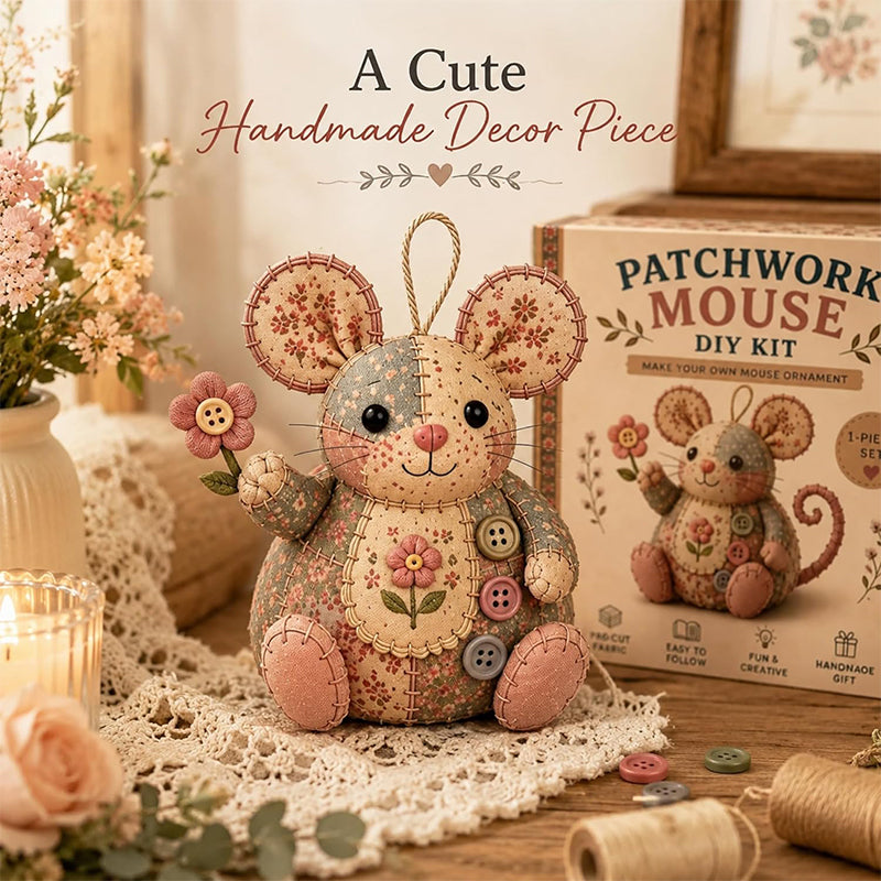 Handcrafted Vintage Mouse Plush Sewing Kit