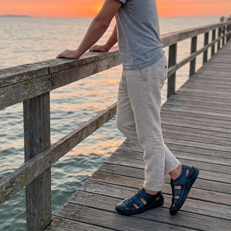 🌊 Breathable Outdoor Sandals for Men — Dry Fast, Grip Well, Explore Everywhere