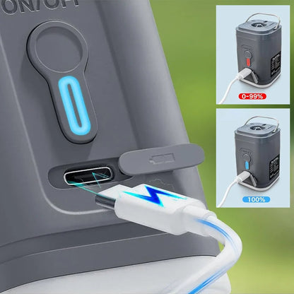 🏕️ LIMITED-TIME 50% OFF! ⚡ Rechargeable Camping Air Pump – Fast Inflate, Built-in LED 🔋