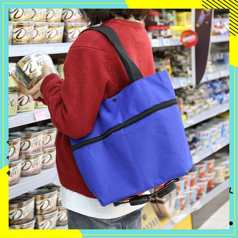 ⏰Last Day Promotion Only £12.99 ‼️🛒2-in-1 Foldable Shopping Cart✨Portable Lightweight Grocery Trolley