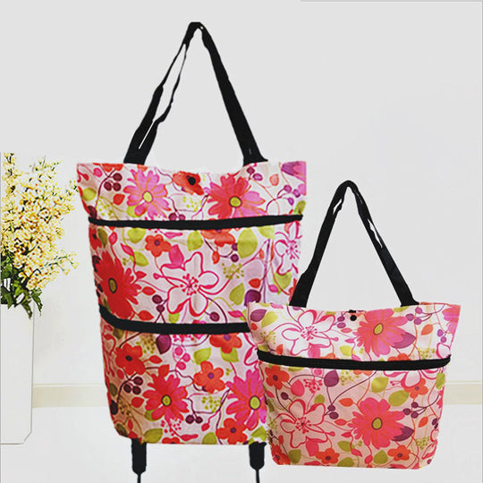 ⏰Last Day Promotion Only £12.99 ‼️🛒2-in-1 Foldable Shopping Cart✨Portable Lightweight Grocery Trolley