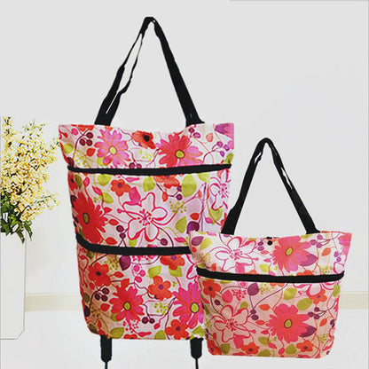 ⏰Last Day Promotion Only £12.99 ‼️🛒2-in-1 Foldable Shopping Cart✨Portable Lightweight Grocery Trolley
