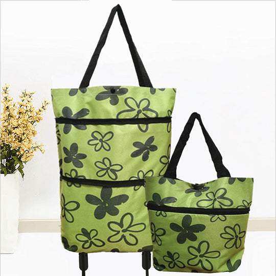 ⏰Last Day Promotion Only £12.99 ‼️🛒2-in-1 Foldable Shopping Cart✨Portable Lightweight Grocery Trolley