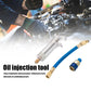💥Precision AC Oil Dye Injector – Brass Construction, High Pressure Hose, Clear Barrel