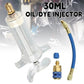 💥Precision AC Oil Dye Injector – Brass Construction, High Pressure Hose, Clear Barrel