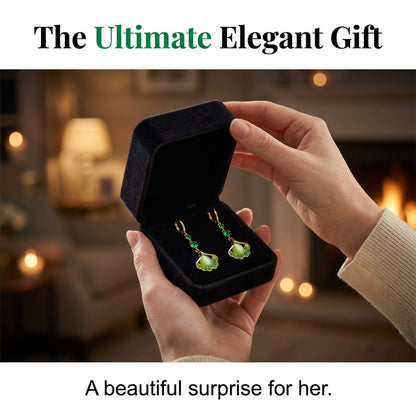 Elegant Ginkgo Leaf Tassel Earrings
