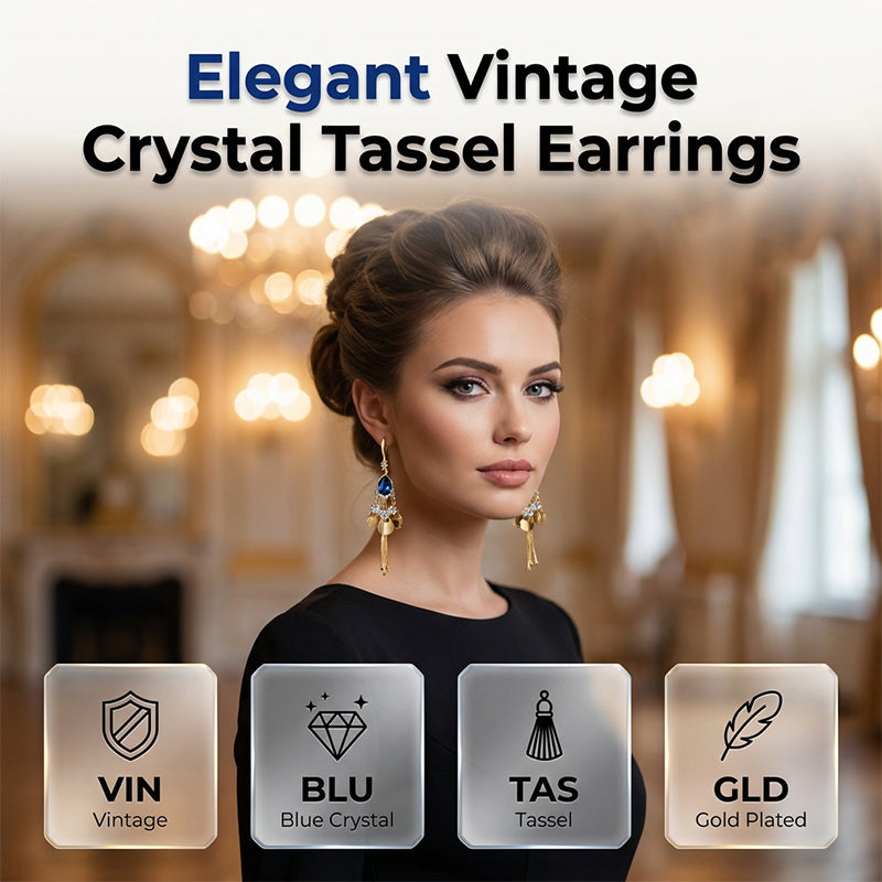 Elegant Vintage Rhinestone Drop Earrings
