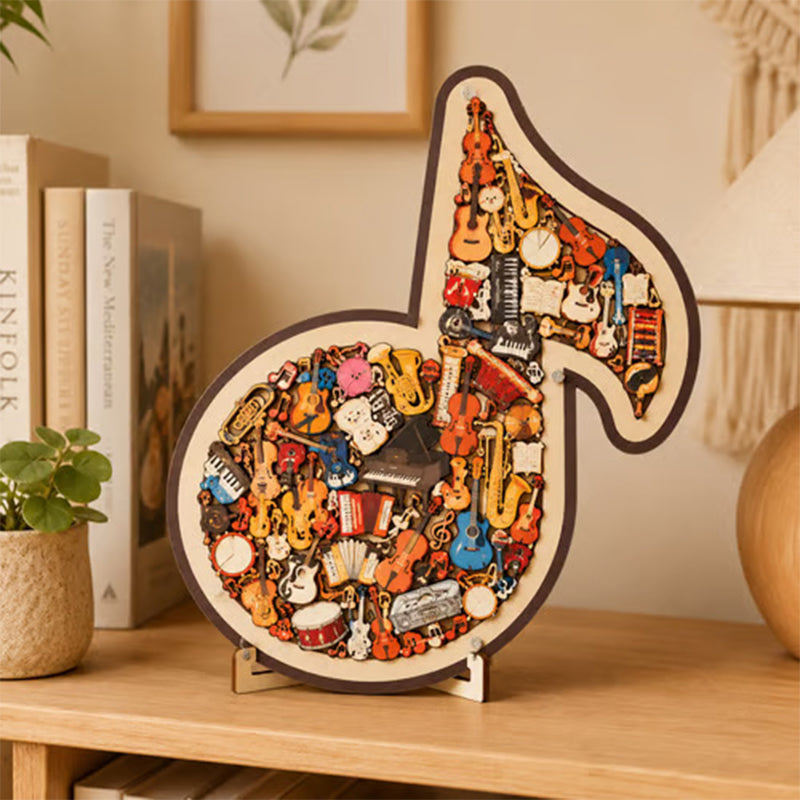 Wooden Musical Note Jigsaw Puzzle