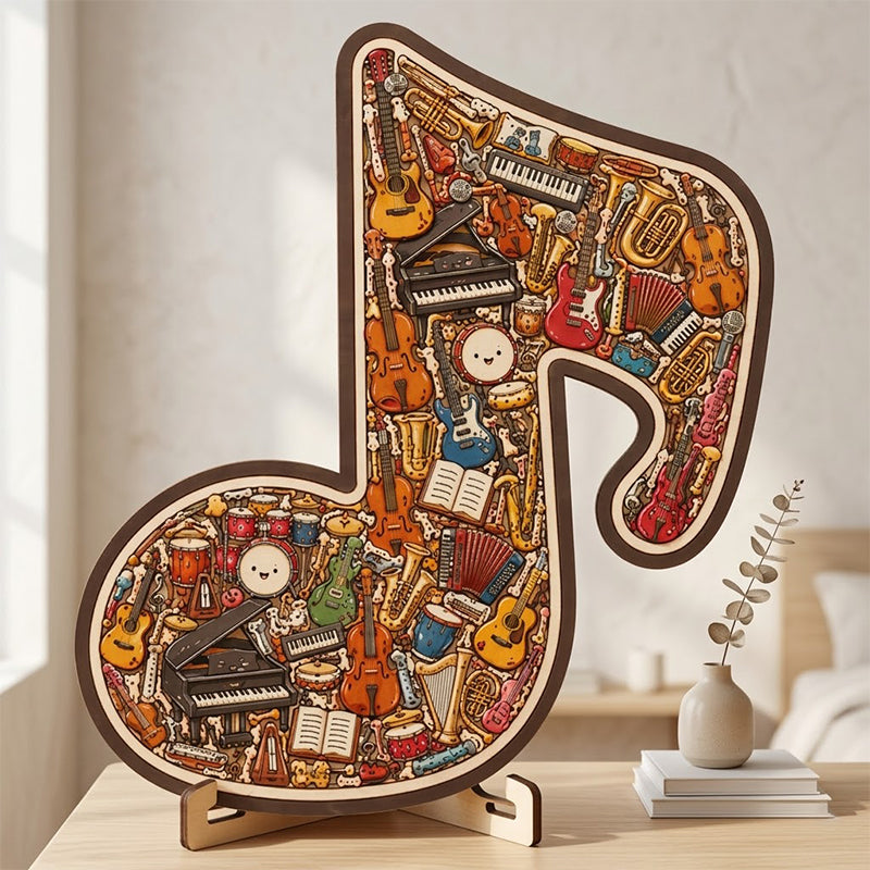 Wooden Musical Note Jigsaw Puzzle