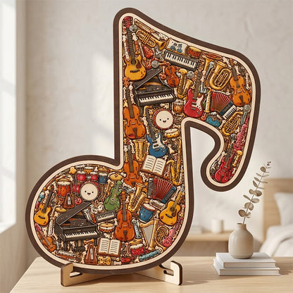 Wooden Musical Note Jigsaw Puzzle