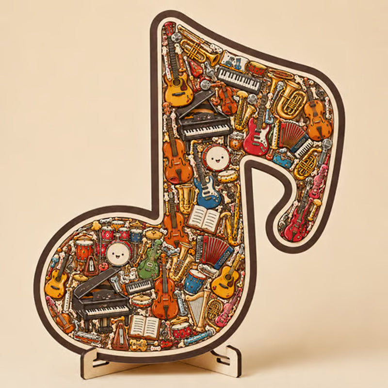 Wooden Musical Note Jigsaw Puzzle