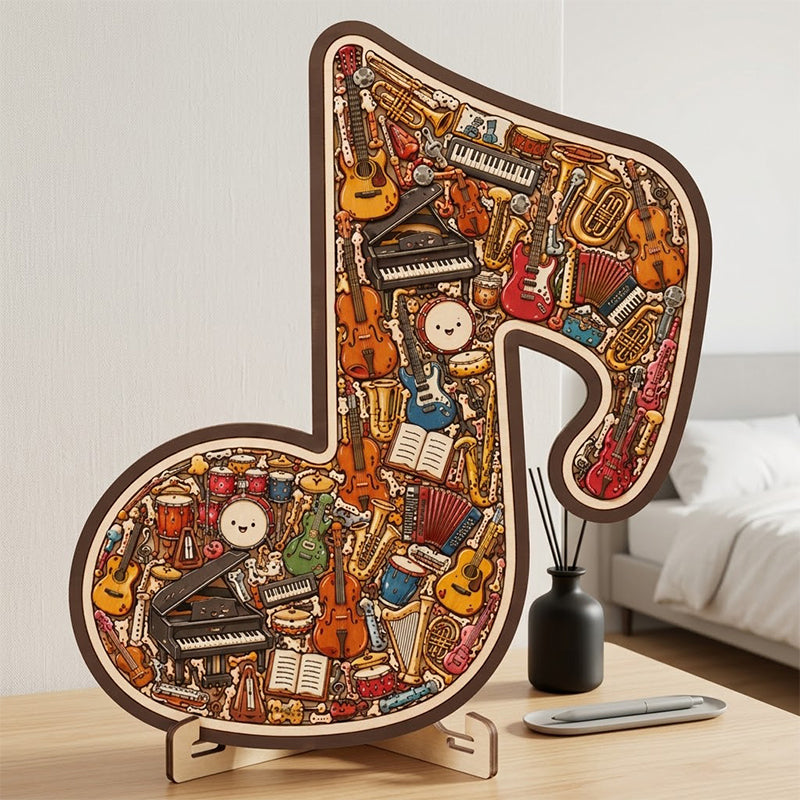 Wooden Musical Note Jigsaw Puzzle