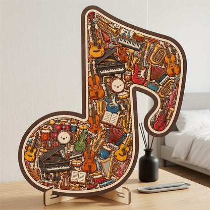 Wooden Musical Note Jigsaw Puzzle