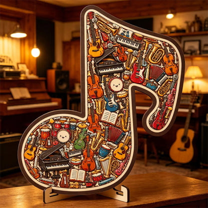 Wooden Musical Note Jigsaw Puzzle