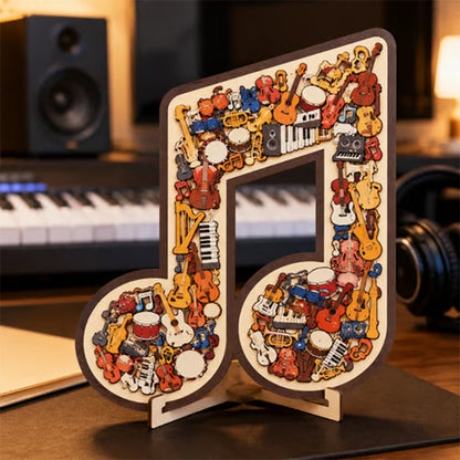 Wooden Musical Note Jigsaw Puzzle