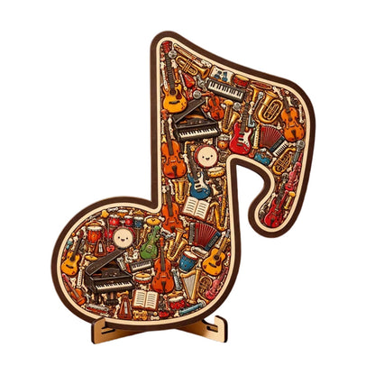 Wooden Musical Note Jigsaw Puzzle