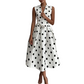 Women's Polka Dot Sleeveless V-Neck Dress