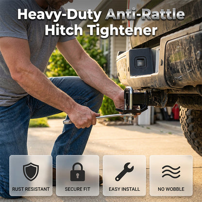🎉 2026 Sale — Over 16,000 Sold!💞 Heavy-Duty Anti-Rattle Hitch Tightener – Smooth & Secure Towing 🔒