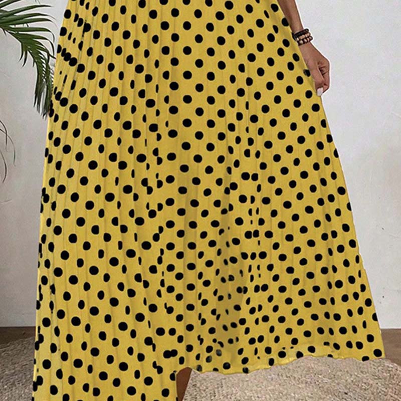 Women's Polka Dot Halter Neck Dress