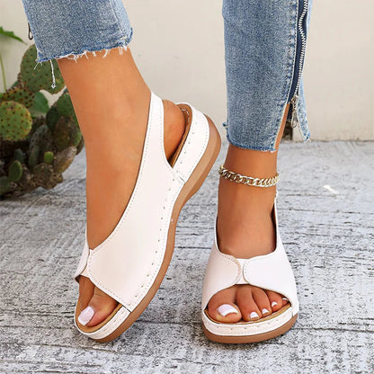 Women’s Vintage Peep-Toe Comfort Sandals