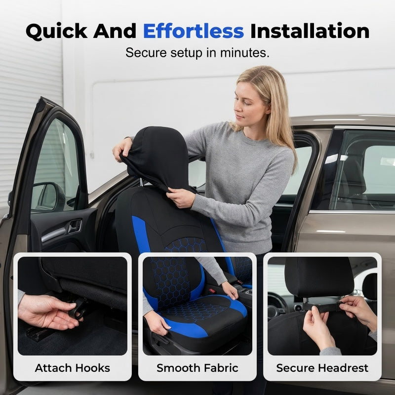 🏆 50% OFF🔥Universal 9-Piece Car Seat Cover Set for 5-Seat Vehicles