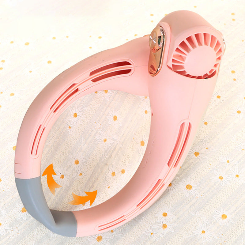 🌬️ Portable Bladeless Neck Fan with Adjustable Airflow — Whisper-Quiet Operation, Great for Indoor & Outdoor