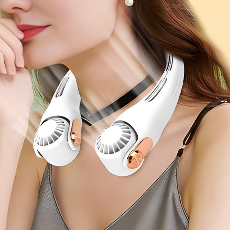 🌬️ Portable Bladeless Neck Fan with Adjustable Airflow — Whisper-Quiet Operation, Great for Indoor & Outdoor