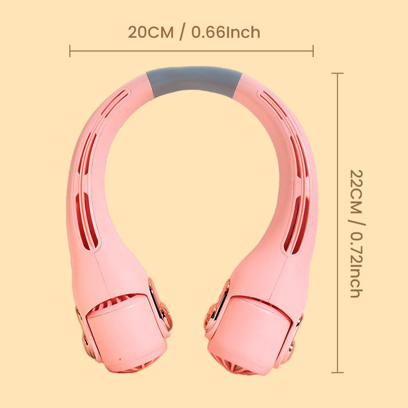 🌬️ Portable Bladeless Neck Fan with Adjustable Airflow — Whisper-Quiet Operation, Great for Indoor & Outdoor