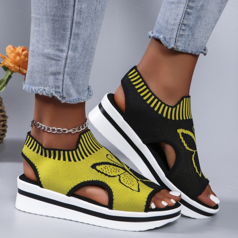 Women's Casual Peep-Toe Platform Beach Sandals