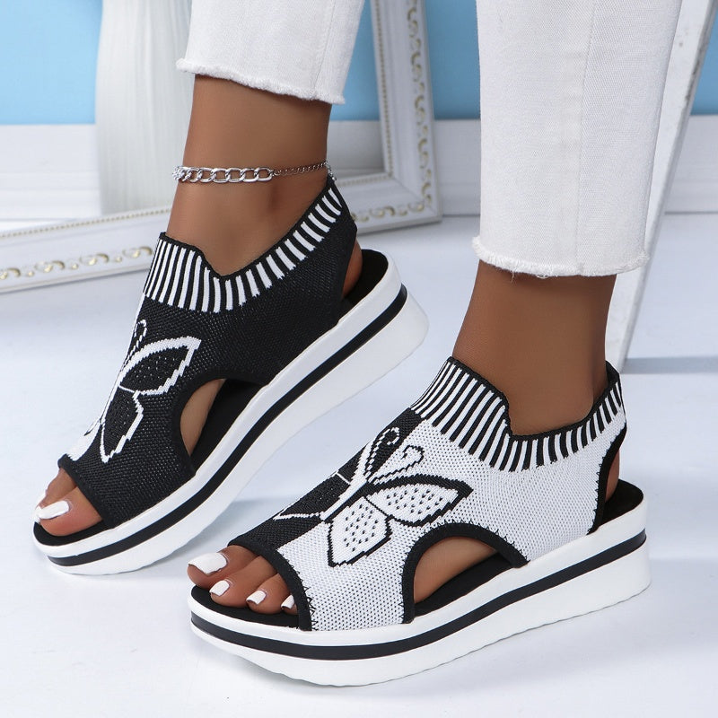 Women's Casual Peep-Toe Platform Beach Sandals