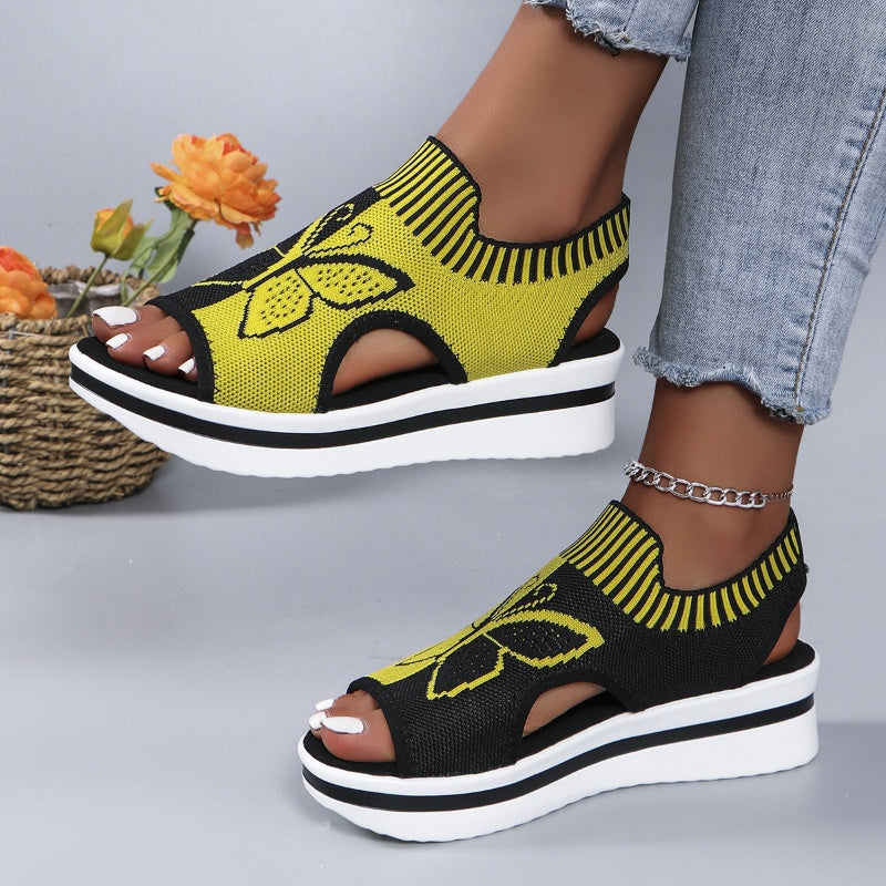 Women's Casual Peep-Toe Platform Beach Sandals