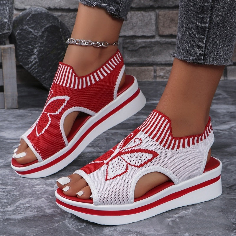 Women's Casual Peep-Toe Platform Beach Sandals