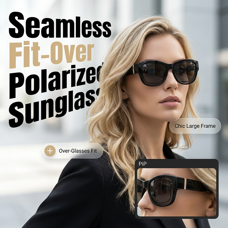 Women's Large Frame Fit-Over Sunglasses