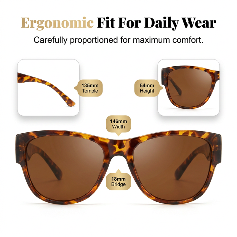 Women's Large Frame Fit-Over Sunglasses