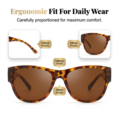 Women's Large Frame Fit-Over Sunglasses