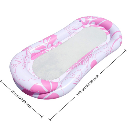 Inflatable Pool Float Hammock with Mesh Center