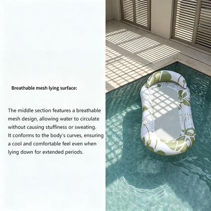 Inflatable Pool Float Hammock with Mesh Center