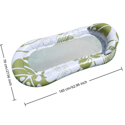Inflatable Pool Float Hammock with Mesh Center