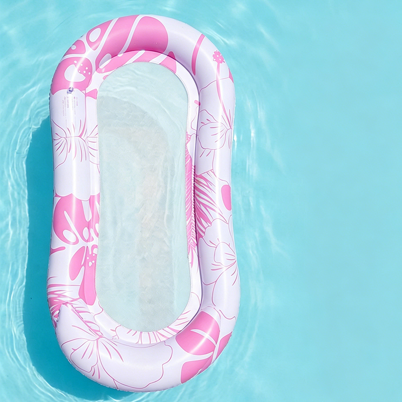 Inflatable Pool Float Hammock with Mesh Center