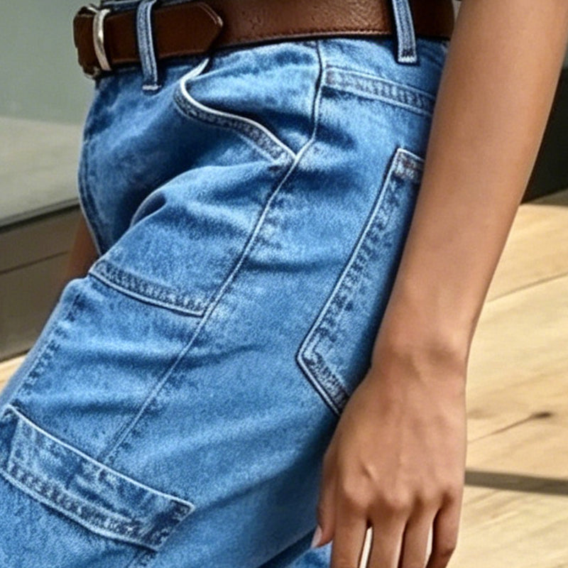 📢📢50% OFF !! ⏰Women's Casual Stretchy Cropped Denim Pants
