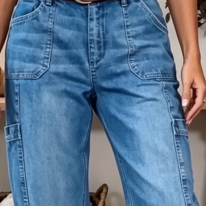 📢📢50% OFF !! ⏰Women's Casual Stretchy Cropped Denim Pants