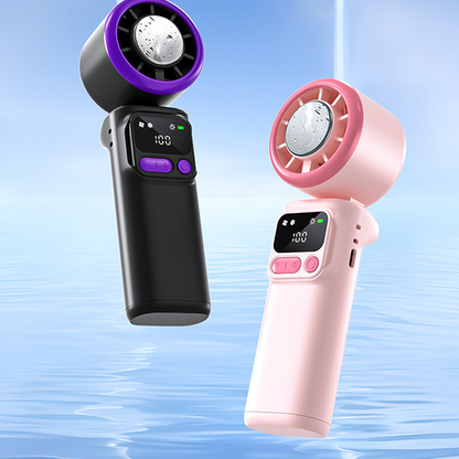 Portable Cooling Fan with Ice Compress Plate