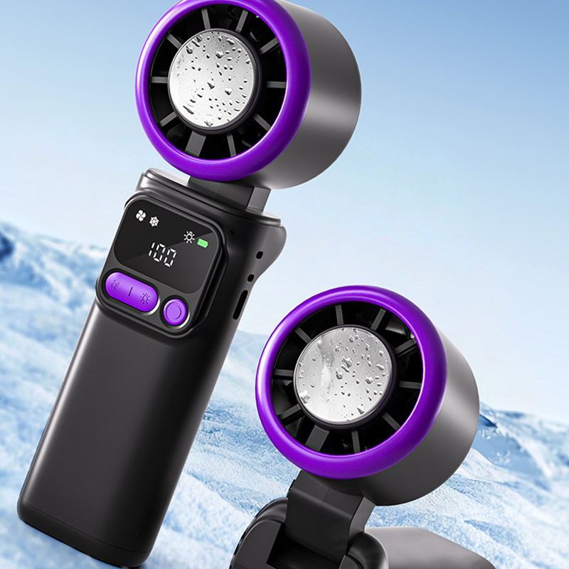 Portable Cooling Fan with Ice Compress Plate
