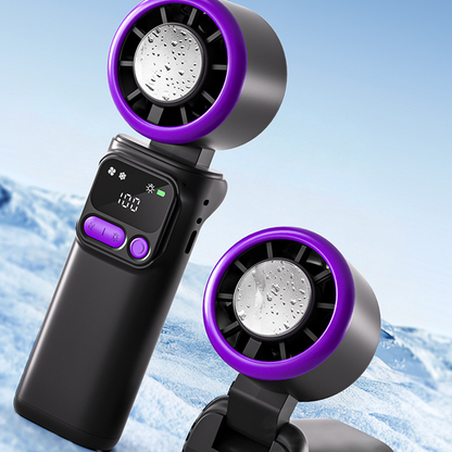 Portable Cooling Fan with Ice Compress Plate