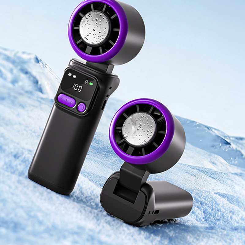Portable Cooling Fan with Ice Compress Plate