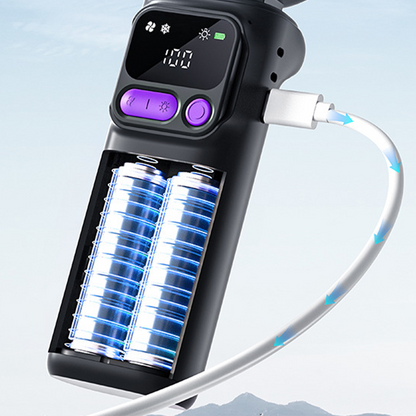 Portable Cooling Fan with Ice Compress Plate