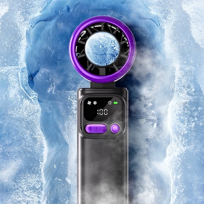 Portable Cooling Fan with Ice Compress Plate